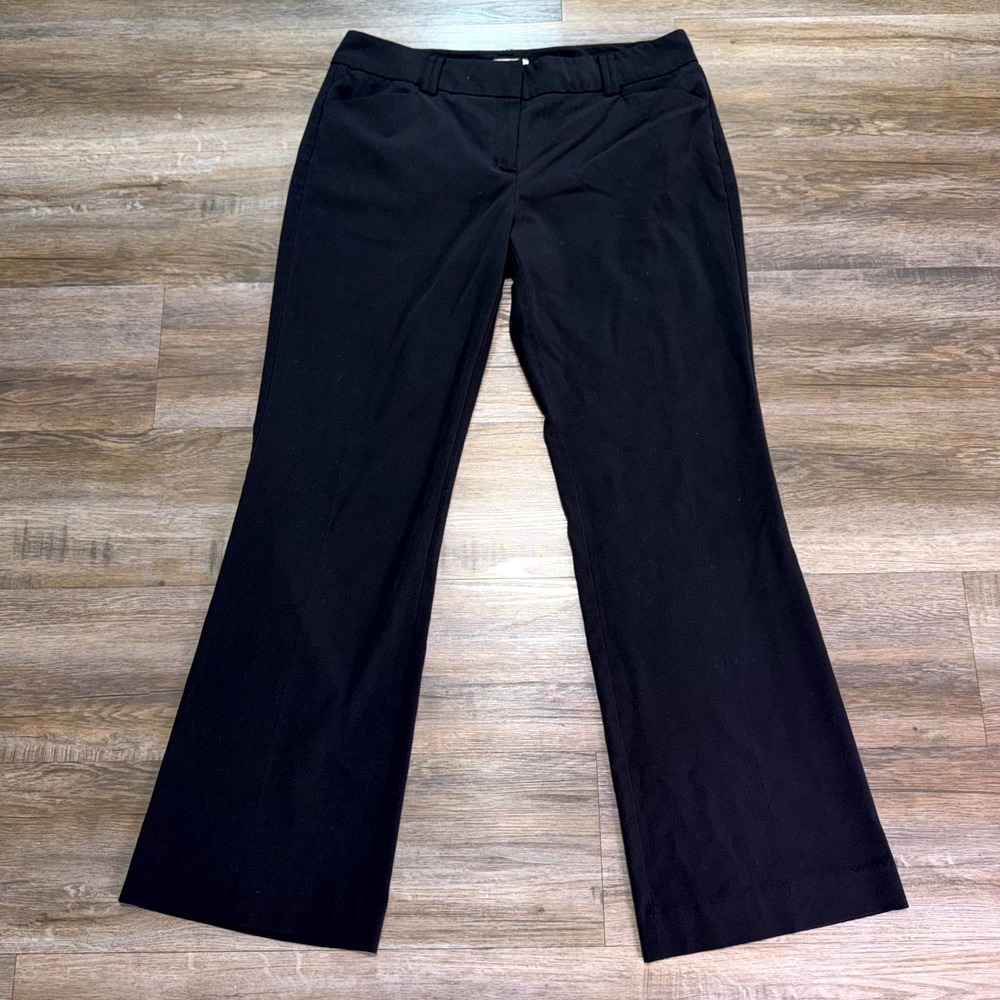 New York & Company Stretch Dress Pants Womens 12 Black Bootcut Leg Formal Career